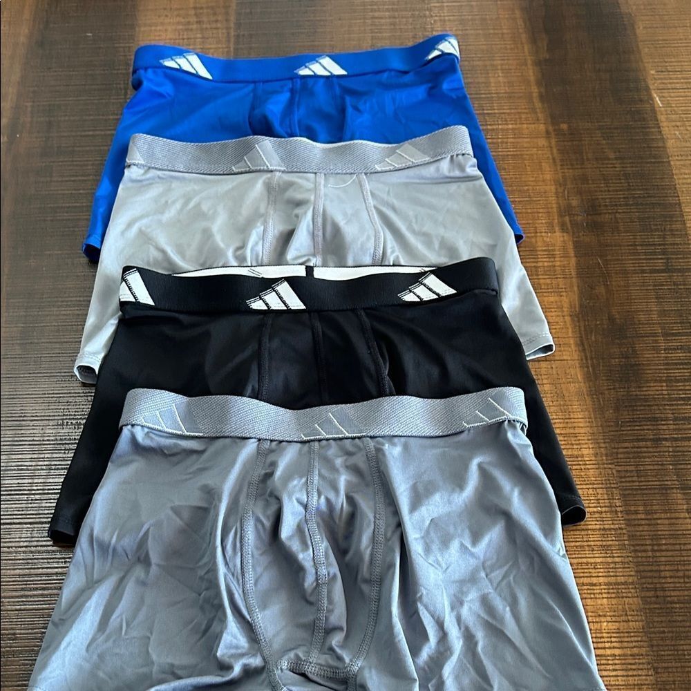 adidas youth Large Boxer Briefs - Blue, Gray, Black